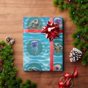 Bubbly Seas 5 Wrapping Paper Rolls 