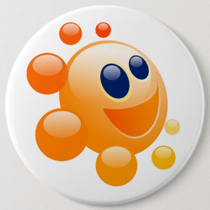 BUBBLY SUN 6 INCH ROUND BUTTON