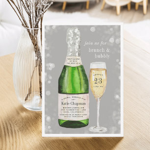 Bubbly Toast   Brunch & Bubbly Shower Invitation