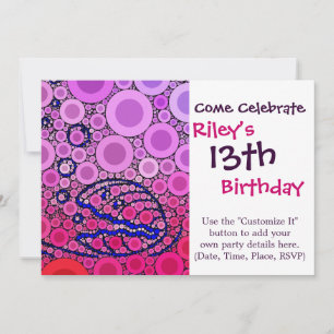 Bubbly Under the Sea Clam Shell Mosaic Art Invitation