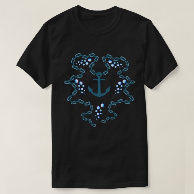 Bubbly Waters Chain and Anchor T-Shirt (Design Front)