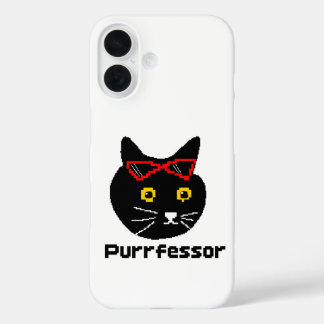 BubblyCuddle Purrfessor Cat iPhone 16 Case