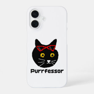 BubblyCuddle Purrfessor Cat iPhone 16 Case