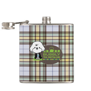 bubbly's tea party hip flask
