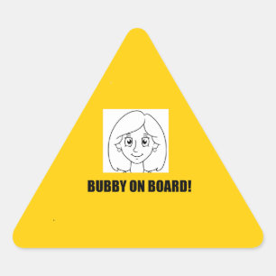Bubby On Board! Triangle Sticker