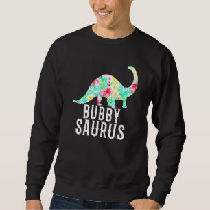 Bubbysaurus Jewish Yiddish Grandma Floral Dinosaur Sweatshirt