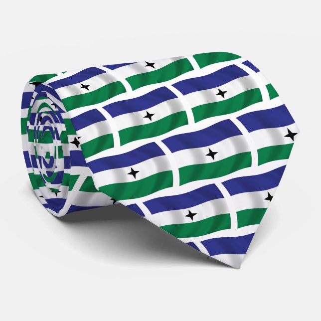 Bubi Nationalist Flag Tie (Rolled)