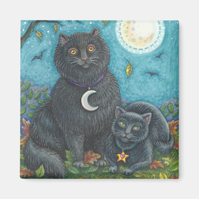 BUBO AND PYEWACKET, BLACK CATS MAGNET Square (Front)