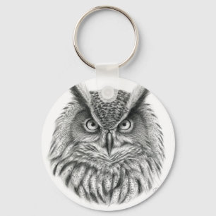 Bubo bubo owl keychain