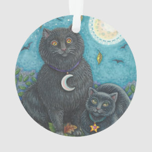 BUBO & PYEWACKET, CHATS NOIRS VACANCES ORNAMENT Rn