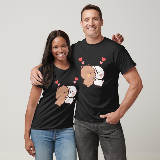 Bubu and Dudu, Panda And Brownie Bear Couple T-Shirt (Unisex)