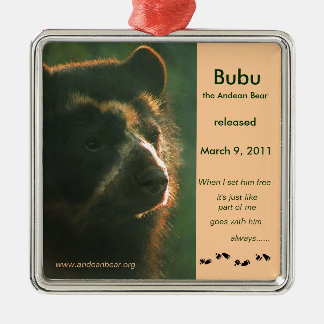 Bubu is free! metal ornament (Front)