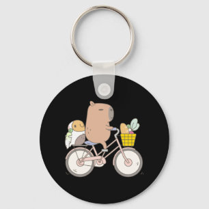 Bubu the Guinea Pig Biking Keychain