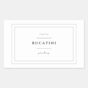 Bucatini Pasta Food Label Stickers