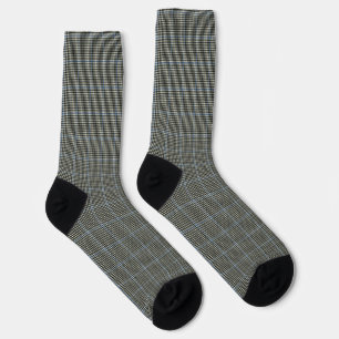 Buccleuch Blue Black Chek Original Scottish Tartan Socks