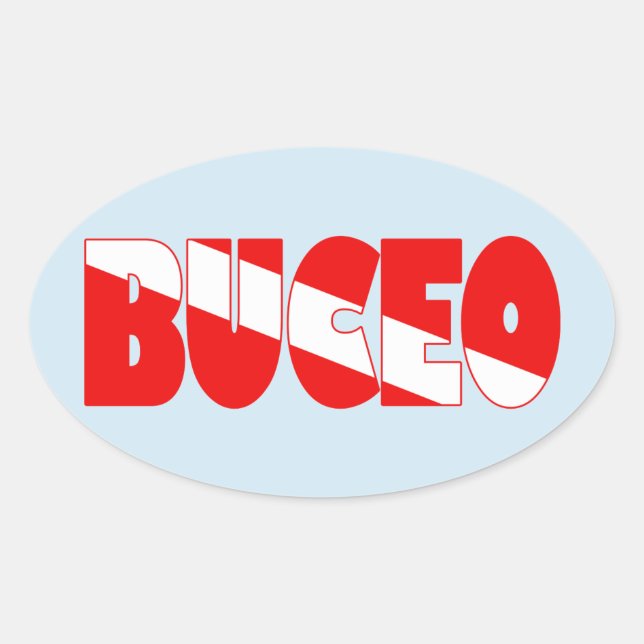 Buceo (Spanish) Oval Sticker (Front)
