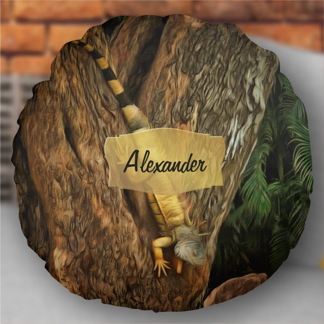 Bucerias Iguana 1069 Round Pillow (Creator Uploaded)
