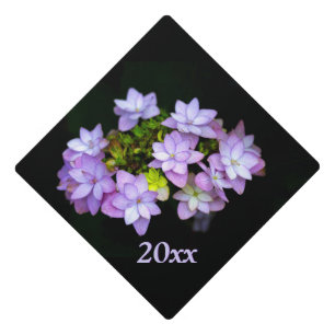 Buch of Many Petaled Purple Flowers Year Graduation Cap Topper