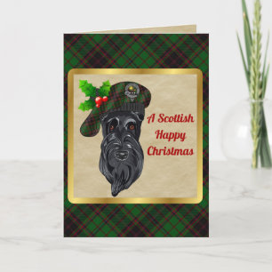 Buchan Badge & Tartan Personalized Xmas Card