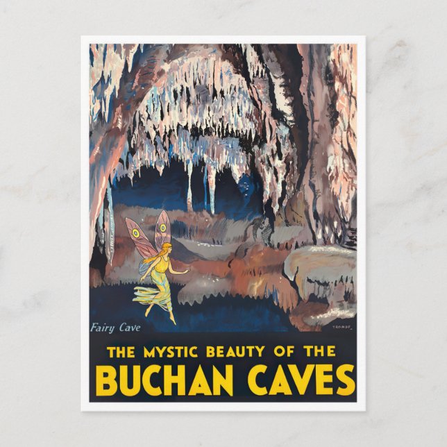 Buchan Caves Australia vintage travel Postcard (Front)
