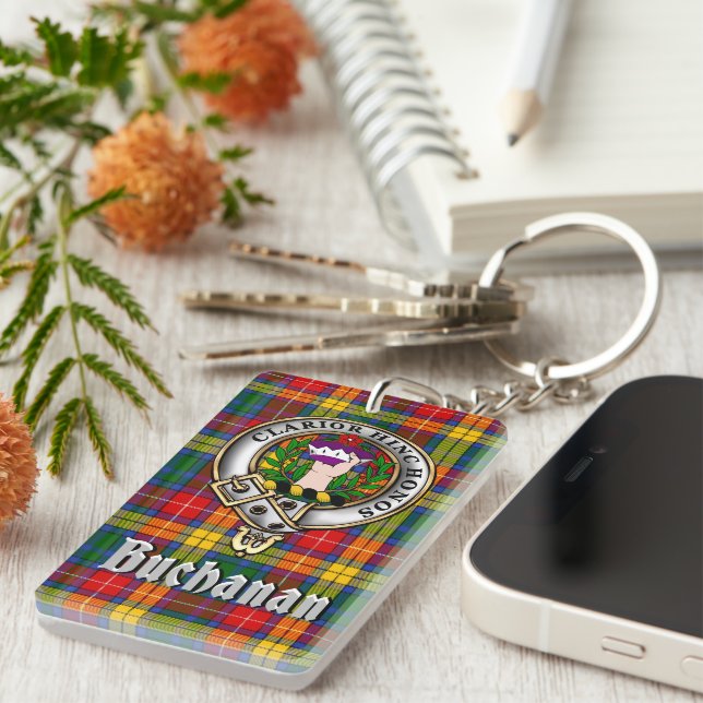 Buchanan Clan Badge/Tartan Rectangle (Devant droit)
