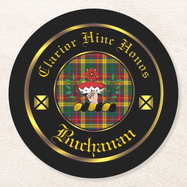 Buchanan Clan Paper Coasters (Front)