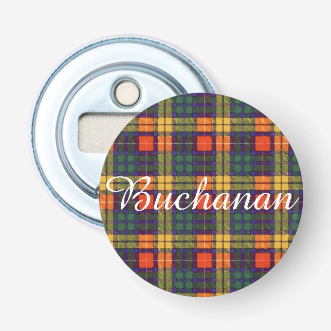Buchanan clan Plaid Scottish tartan Bottle Opener (Front)