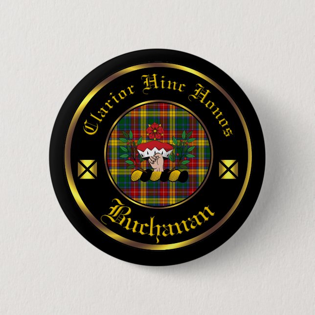 Buchanan Clan & Tartan Button (Front)