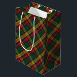 Buchanan Clan Tartan Plaid Pattern Medium Gift Bag<br><div class="desc">Clan Buchanan is a Highlands Scottish Clan whose origins are said to lie in the 1225 grant of lands on the eastern shore of Loch Lomond to clergyman Sir Absalon of Buchanan by the Earl of Lennox.</div>