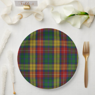 Buchanan Clan Tartan Plaid Pattern Paper Plate