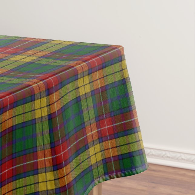 Buchanan Clan Tartan Plaid Pattern Tablecloth (In Situ)