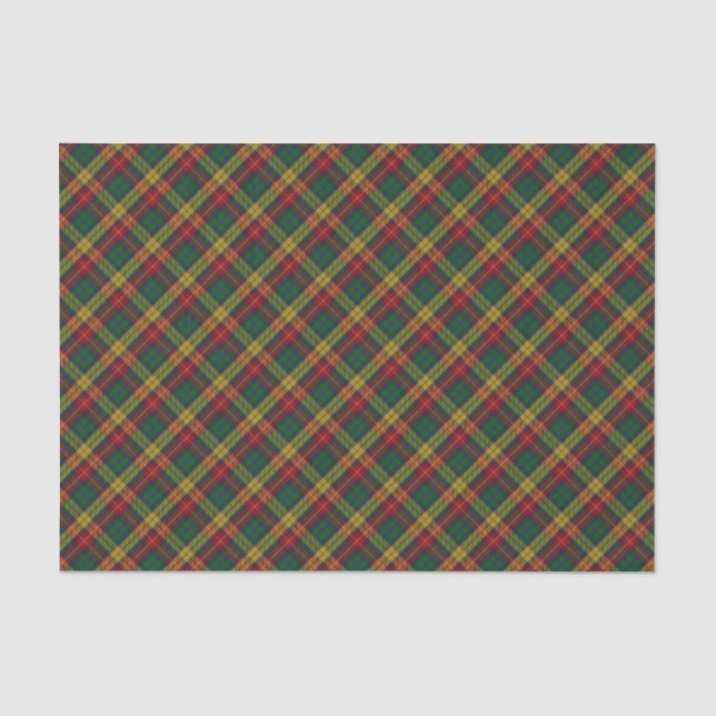 Buchanan Clan Tartan Plaid Pattern Tissue Paper (Front)