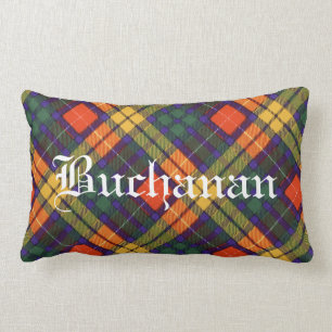 Buchanan Family clan Plaid Scottish kilt tartan Lumbar Pillow