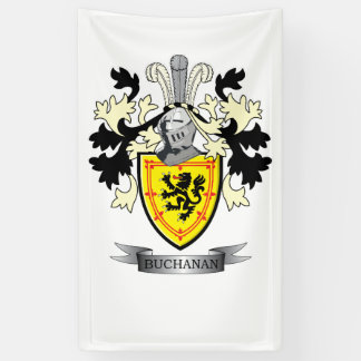 Buchanan Family Crest Coat of Arms Banner