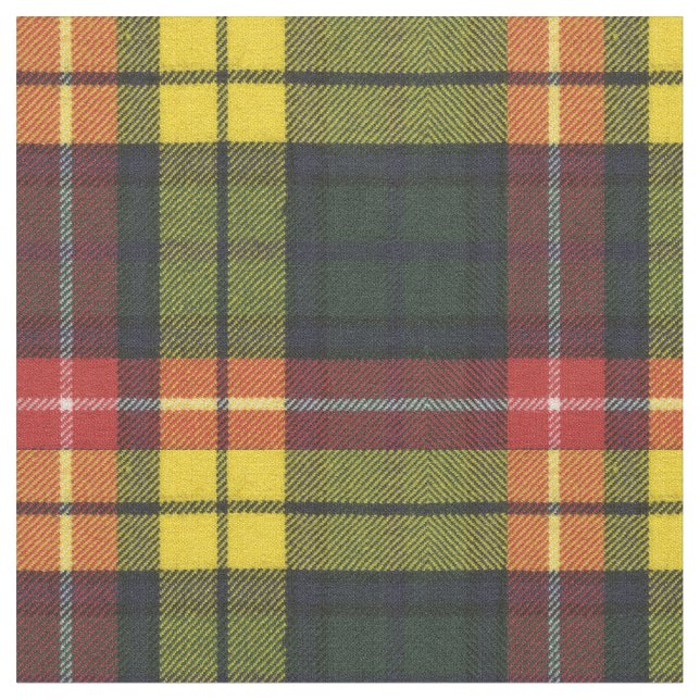 Buchanan Modern Original Scottish Tartan Fabric (Close Up)