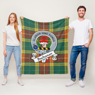 Buchanan Old Sett Clan Badge Tartan Plaid Fleece Blanket