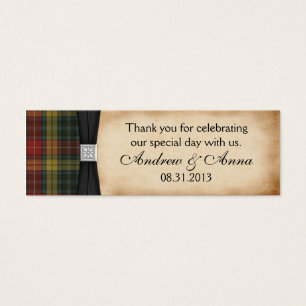 Buchanan Patiné Tartan Mariage Merci Favor