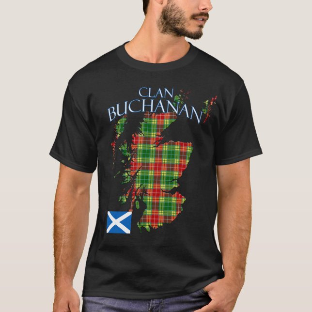 Buchanan Scottish Clan Tartan Scotland T-Shirt (Front)