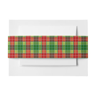 Buchanan Scottish Tartan Belly Band Invitation Belly Band