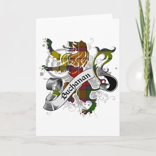 Buchanan Tartan Lion Card (Front)