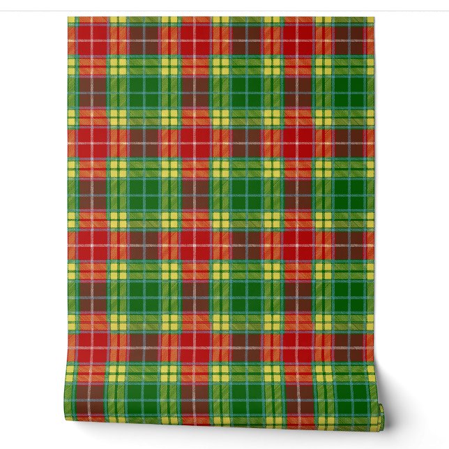 Buchanan Tartan Plaid Scottish Clan Wallpaper (Unrolling)