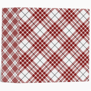 Buchanan tartan red white plaid binder