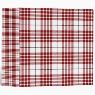 Buchanan tartan red white plaid binder