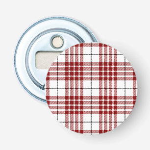 Buchanan tartan red white plaid bottle opener