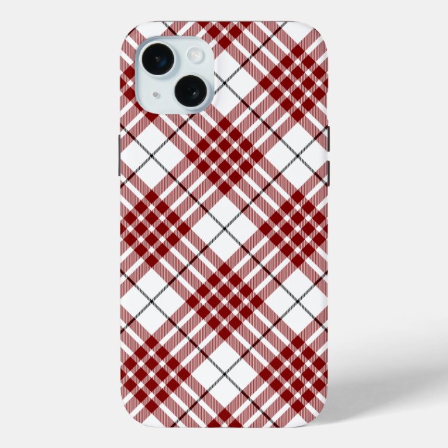 Buchanan tartan red white plaid Case-Mate iPhone case (Back)