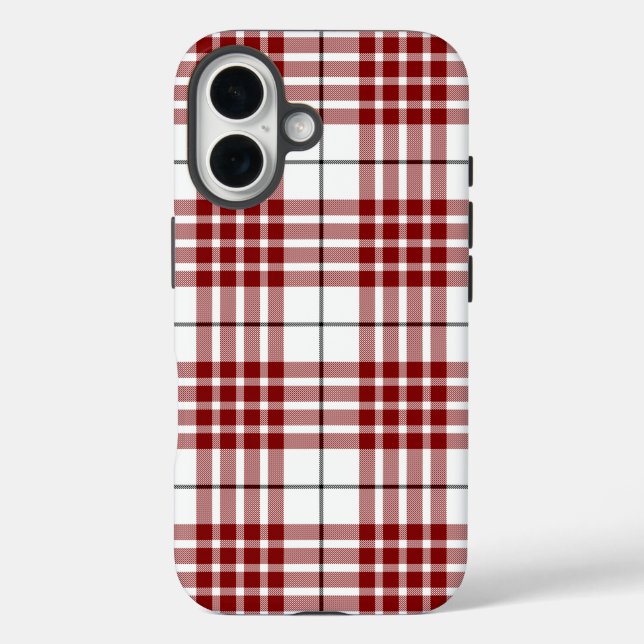 Buchanan tartan red white plaid Case-Mate iPhone case (Back)
