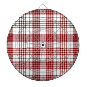 Buchanan tartan red white plaid dartboard