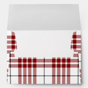 Buchanan tartan red white plaid envelope