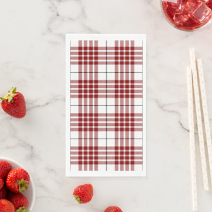 Buchanan tartan red white plaid napkin