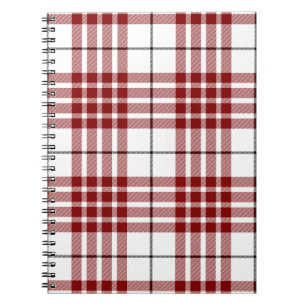 Buchanan tartan red white plaid notebook